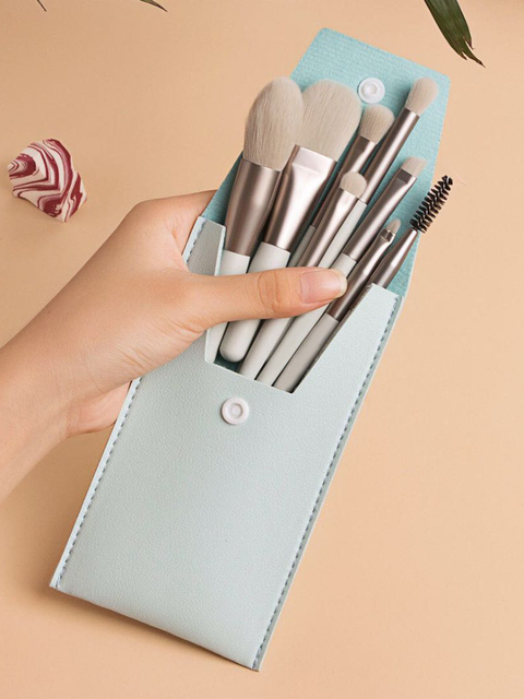 Mini 8Pcs Makeup Brushes Set 12