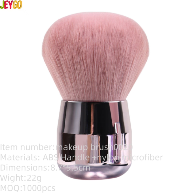 Large Pink Premium Kabuki Foundation Brush Portable, Professional, Retractable Makeup Brush