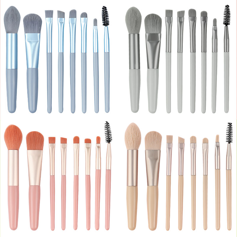 Mini 8Pcs Makeup Brushes Set 7