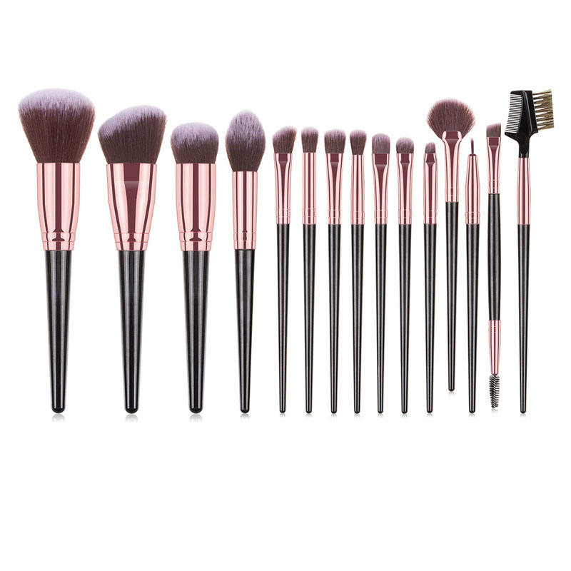 Facial Makeup Brush Set with Custom logo Soft Hair Powder Blush Foundation Highlight Eyeshadow Eyebrow Comb Lip Daily Makeup Kit