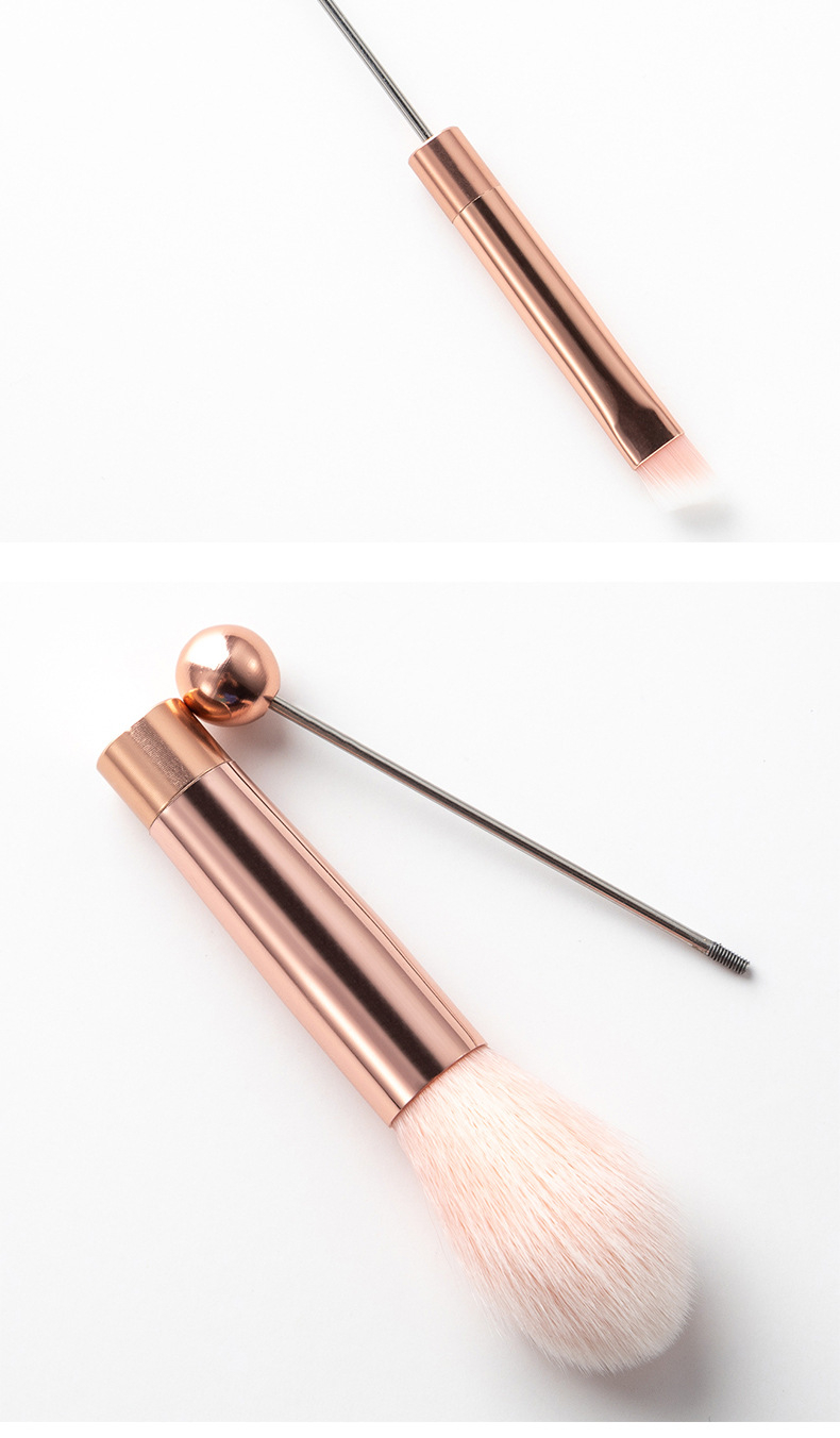 10-Piece Beadable Eye Makeup Brush Kit with Metal Handle and Nylon Bristles