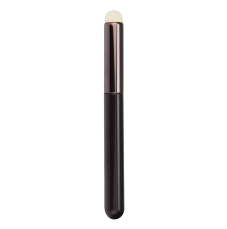Custom Logo Single Black Dome/Oblique Density Single Hybrid Makeup Concealer Brush Private Label