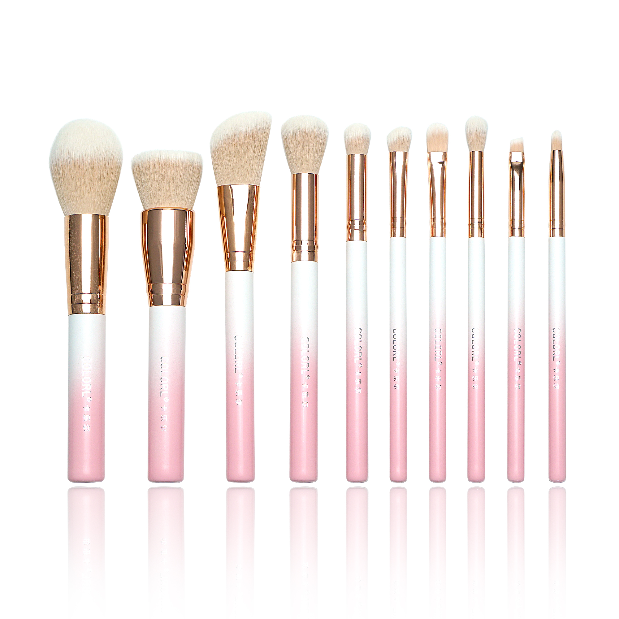 Wholesale High Quality Pink Face Eye Makeup Brushes Set Professional Custom Makeup Brush