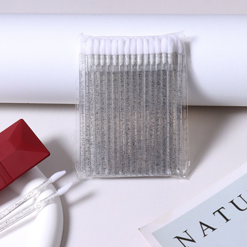 Ultra-Soft Disposable Crystal Lip Brush for Mascara Application Flat Style Key Tool for Lip Gloss Enhancement