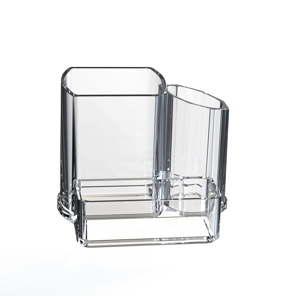 Acrylic Plastic Storage Container Storage Box Set,Clear Acrylic Makeup Brush Organizer for Bathroom, Office &amp; Dorm