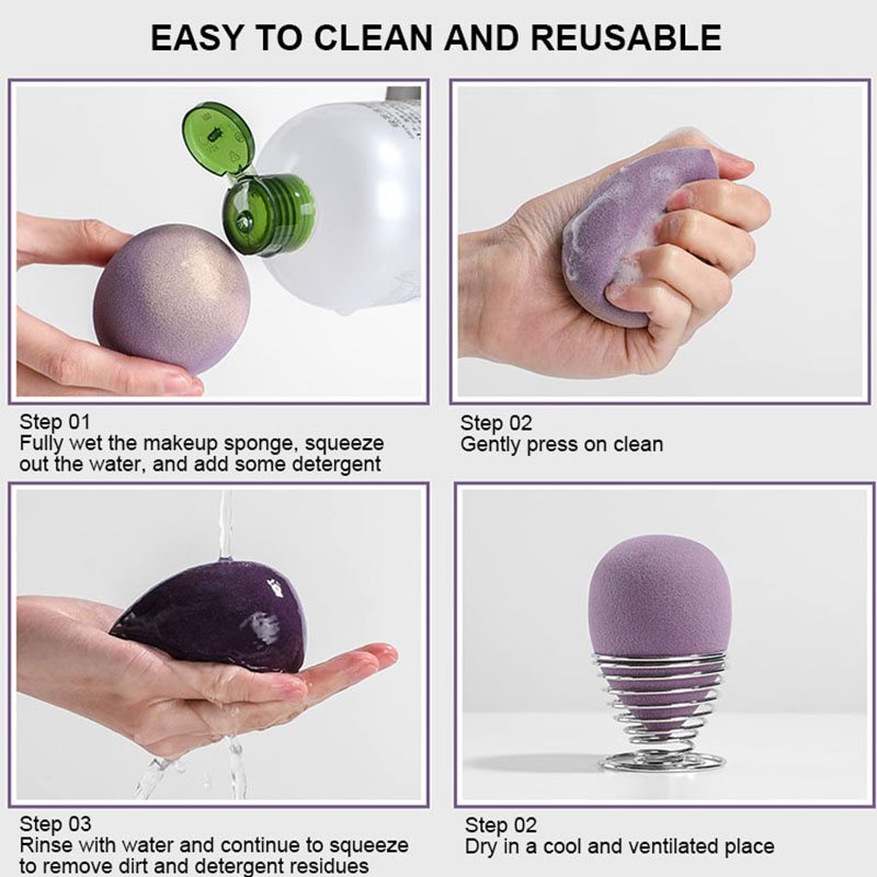 High Quality Washable Reusable Super Soft Makeup Sponge Set Colorful Foundation Blender Waterdrop Face Beauty Cosmetic Egg Puffs