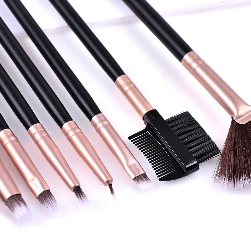 Professional 14 Piece Makeup Brush Set Soft Synthetic Hair Rose Gold Cosmetic Brushes for Foundation Blush Eye Makeup Wholesale