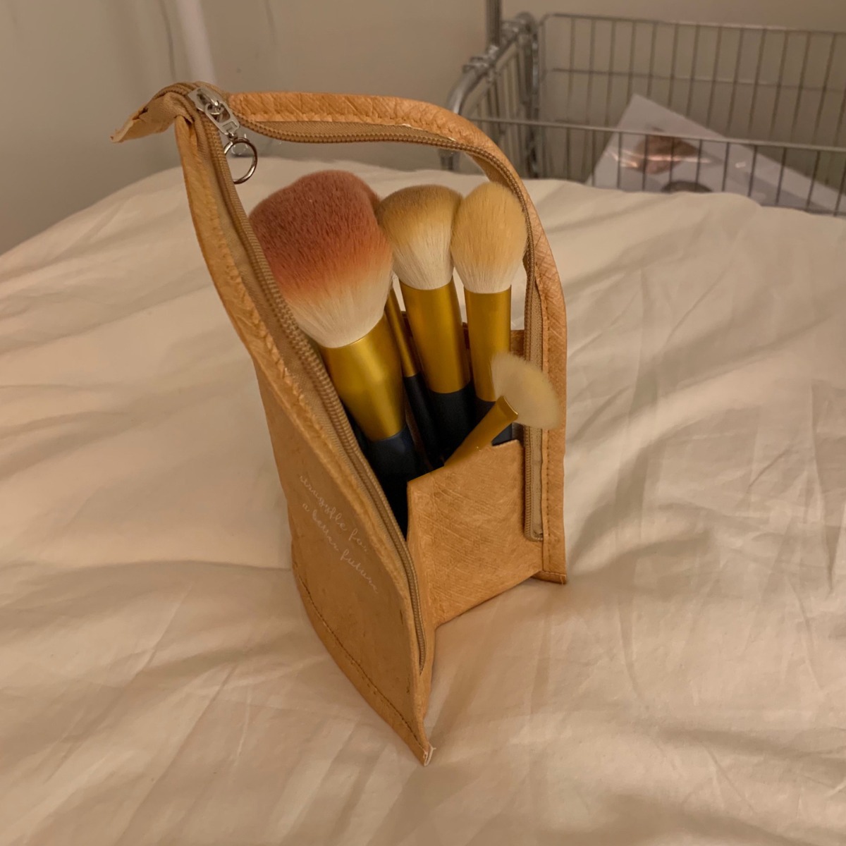 Portable High Capacity Makeup Brush Organizer Bag Stand-Up Makeup Brush Holder Professional Artist Makeup Brush Sets Case