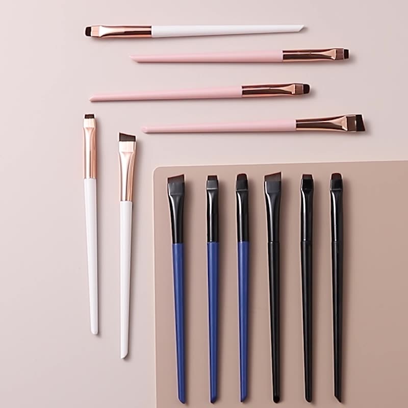 3pcs/set Blade Eyeliner Brush Eyebrow Brush Portable Flat Fine Eye Liner Brow Contour Makeup Brushes Makeup Tool