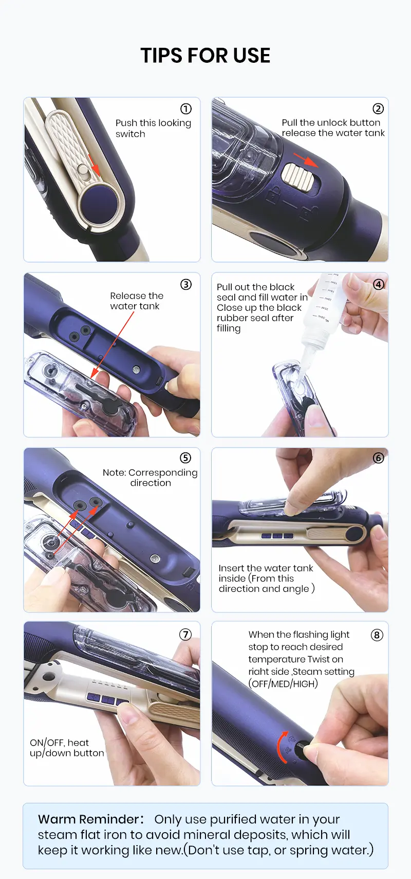 Steam & Infrared Hair Straightener Detail 7