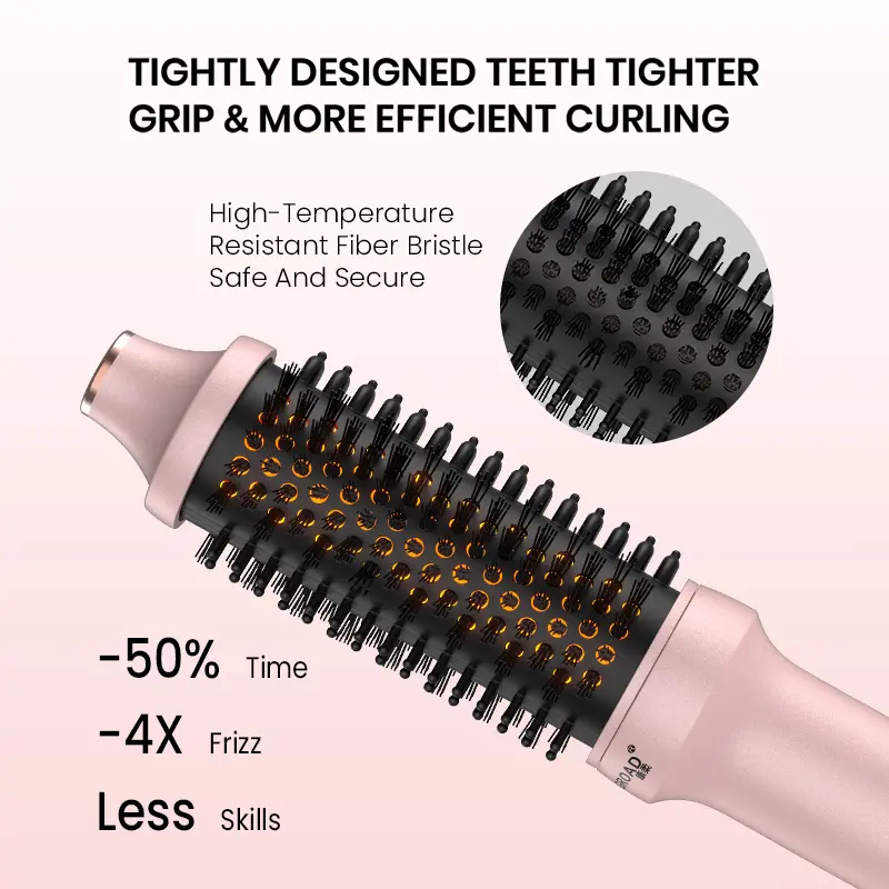 custom 1.5-inch thermal brush with plasma infrared hair curler brush