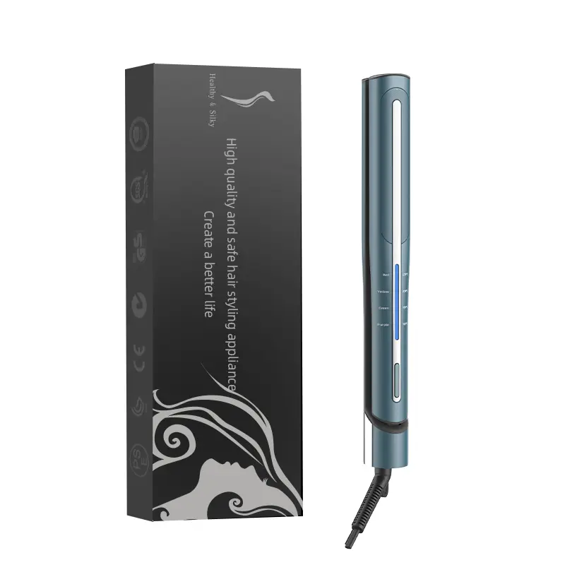 Custom Hair Straightener Ionic Ceramic Flat Iron with RGB Temp Control