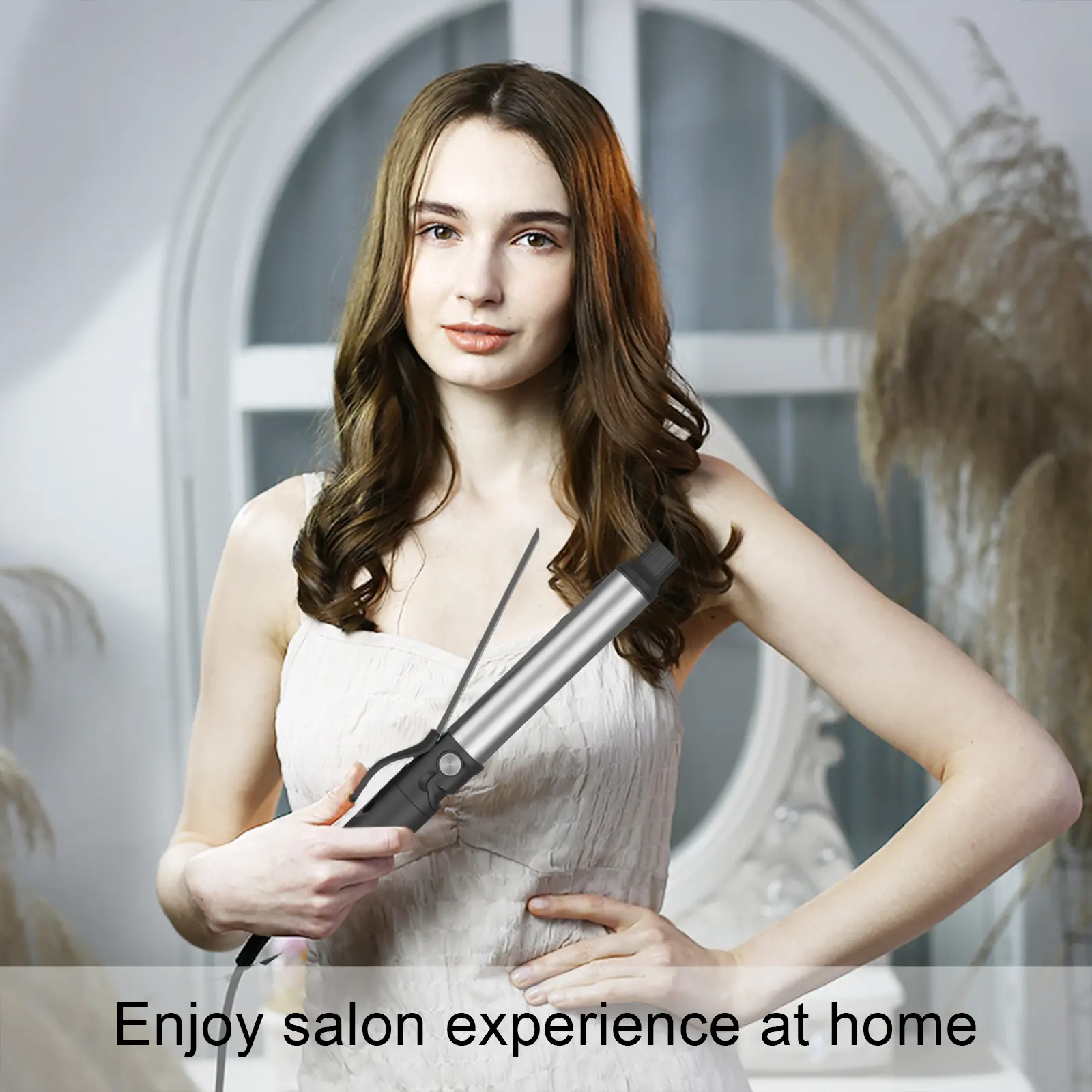 Custom Titanium Hair Curler 1.25-inch Curling Iron With Smart Timer