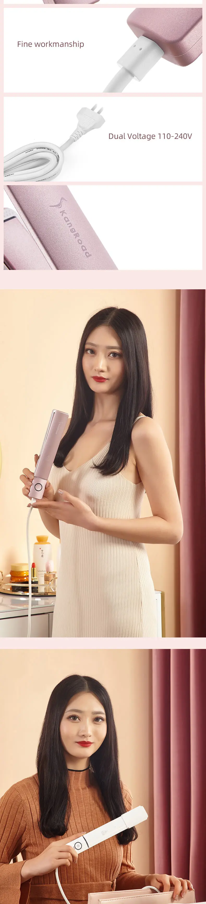 Ultra slim infrared hair straightener view 7