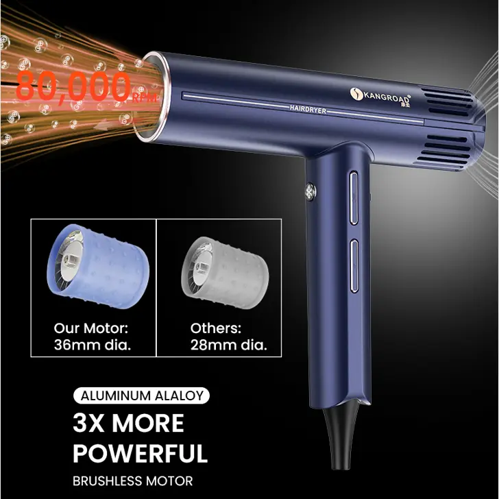 Custom Salon-Quality Hair Dryer with High-Speed Airflow & Plasma Ion