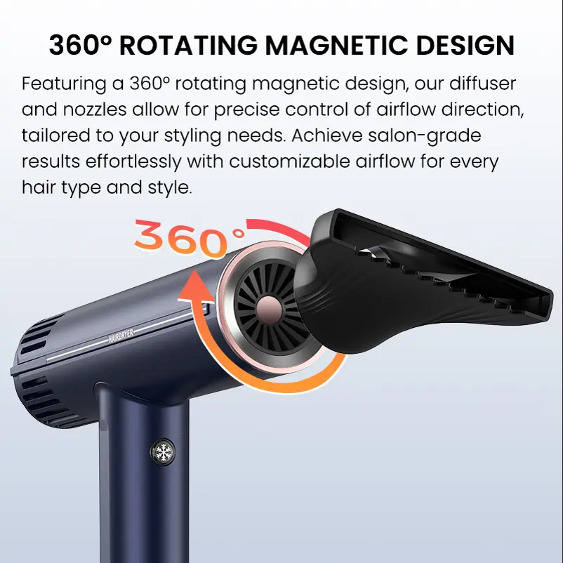 Custom Salon-Quality Hair Dryer with High-Speed Airflow & Plasma Ion
