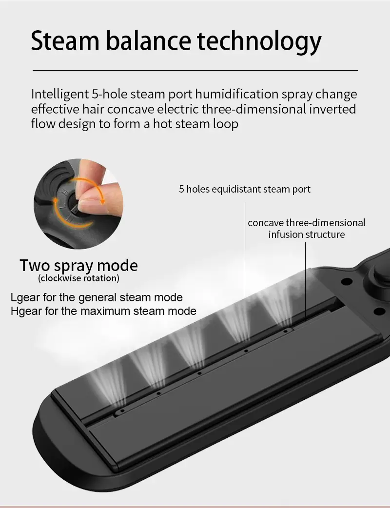 Steam & Infrared Hair Straightener Design 2