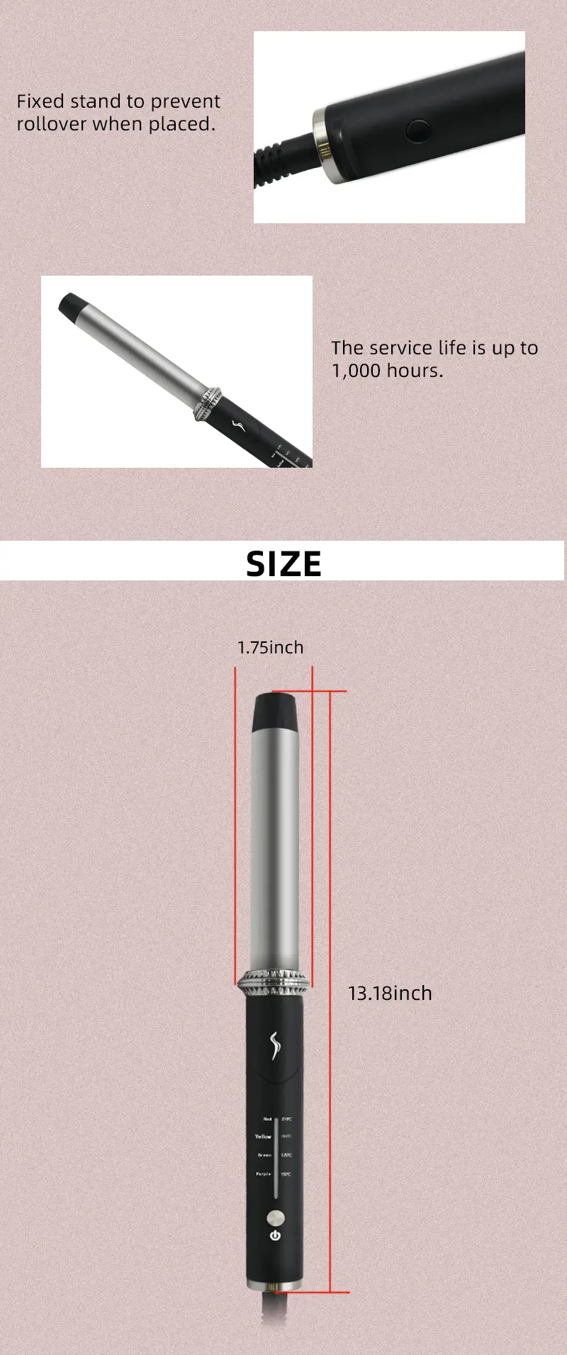 Foldable Hair Curler - Safety features