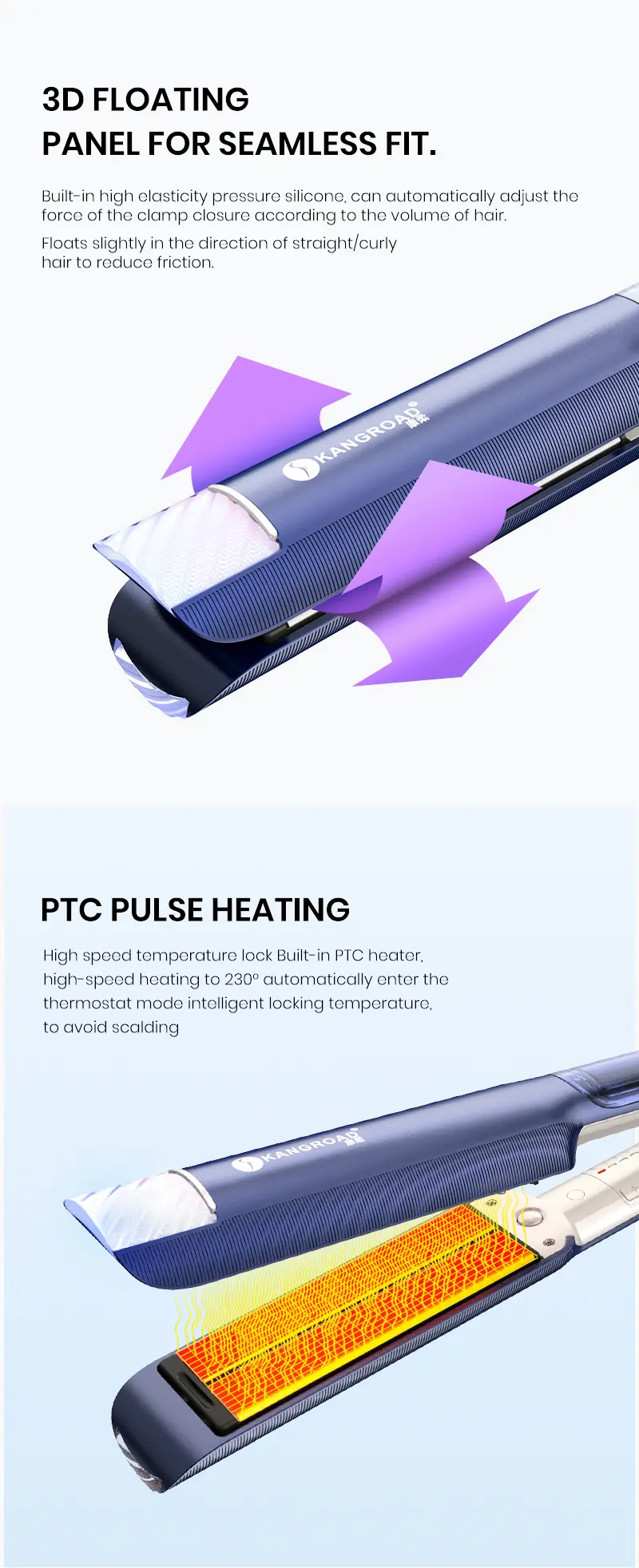 Steam & Infrared Hair Straightener Detail 4