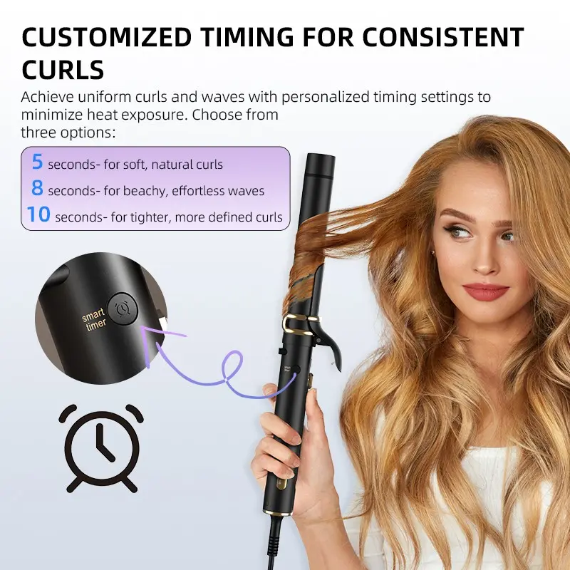 Custom customized 1.25-inch curling iron with Negative Ion hair curler wand Suppliers, Factory