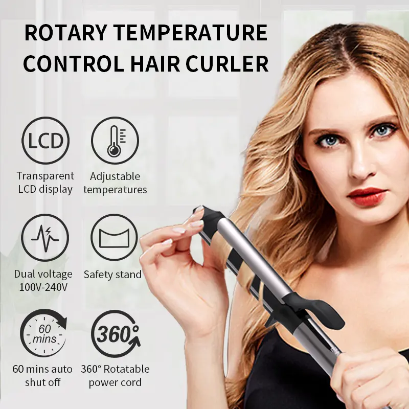 Custom Professional Salon Hair Curling Iron- 40mm Ceramic Oval Wand