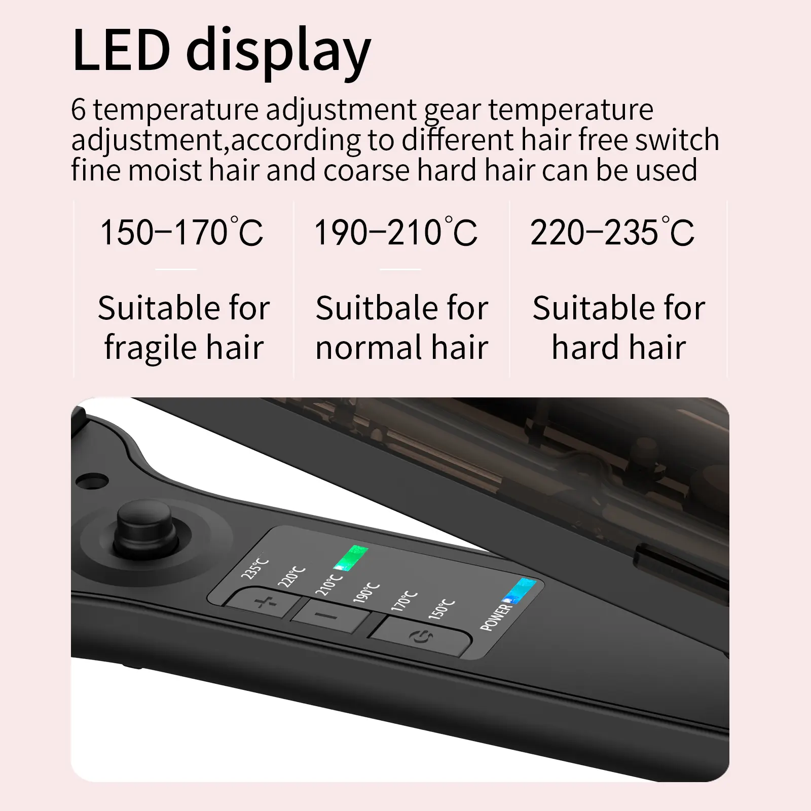 China Private Label Steam Hair Straightener Ceramic Coated Infrared Flat Iron Suppliers, Factories