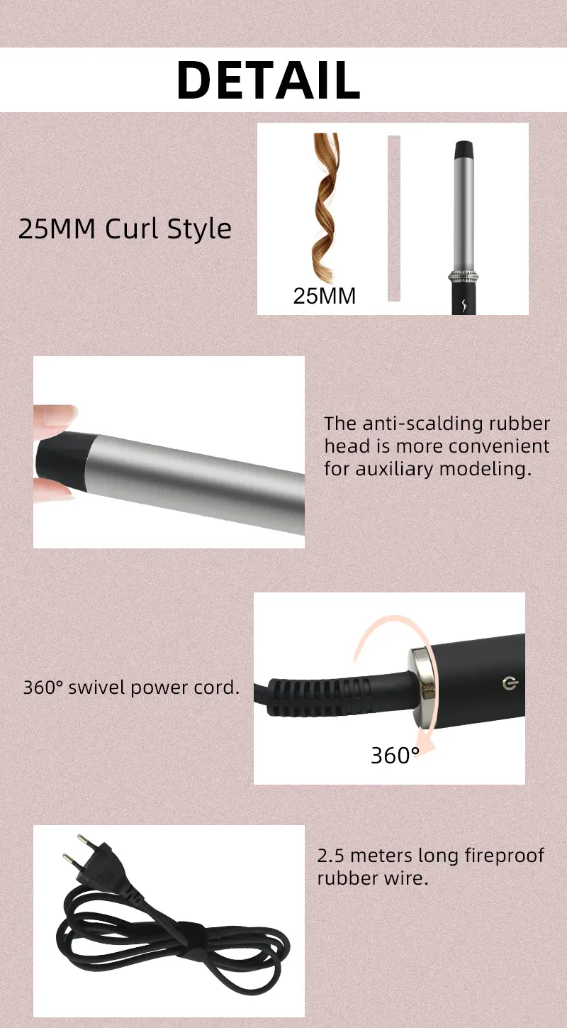Foldable Hair Curler - Ergonomic handle design