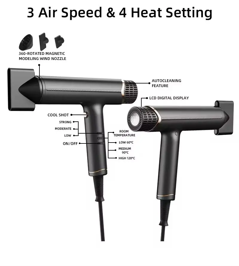 High speed hair dryer filter cleaning