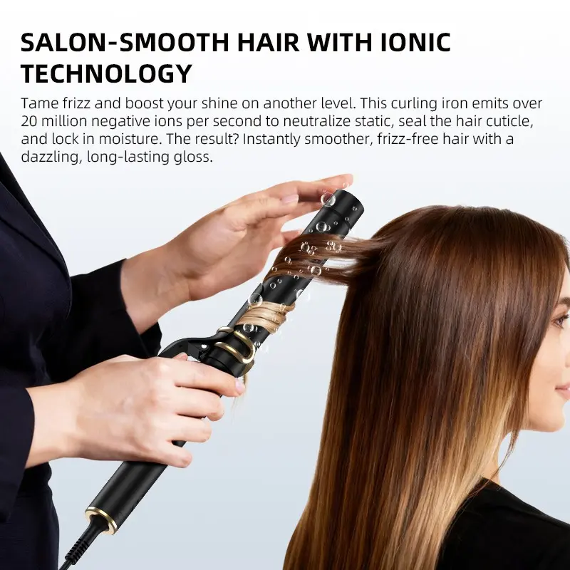 Custom customized 1.25-inch curling iron with Negative Ion hair curler wand Suppliers, Factory