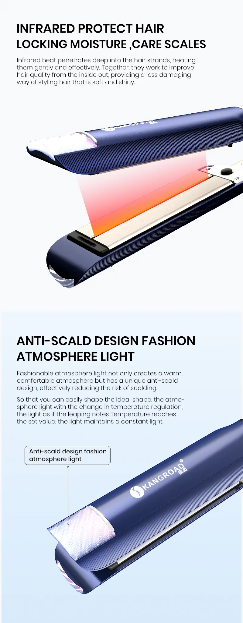 Steam & Infrared Hair Straightener Detail 3