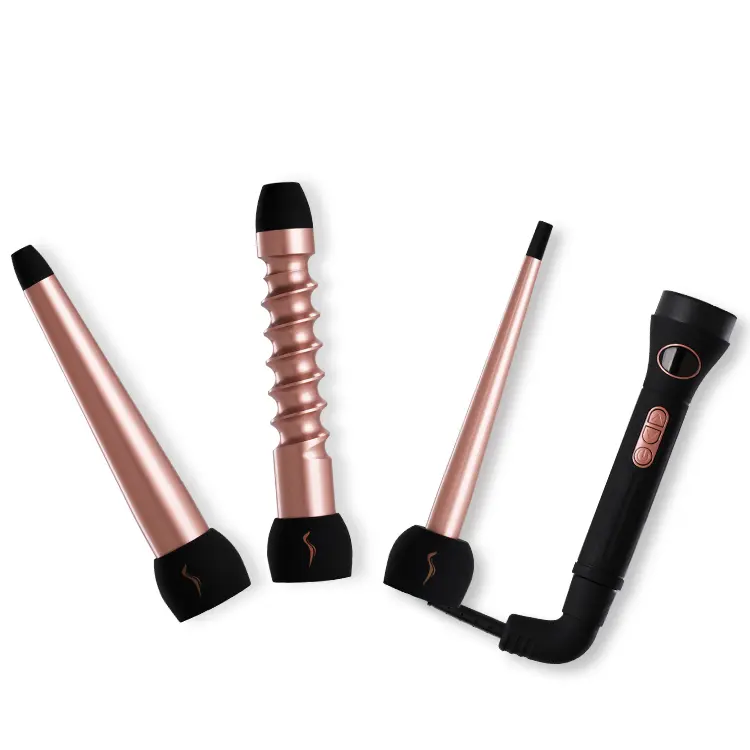 Custom 3 in 1 Curling Iron Set With Interchangeable Ceramic Barrel