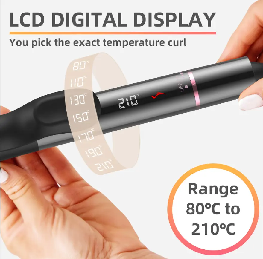 Custom ​Factory Oval Ceramic Curling Iron With Infrared Tech & Temp Control​​ Manufacturer, Manufacturers