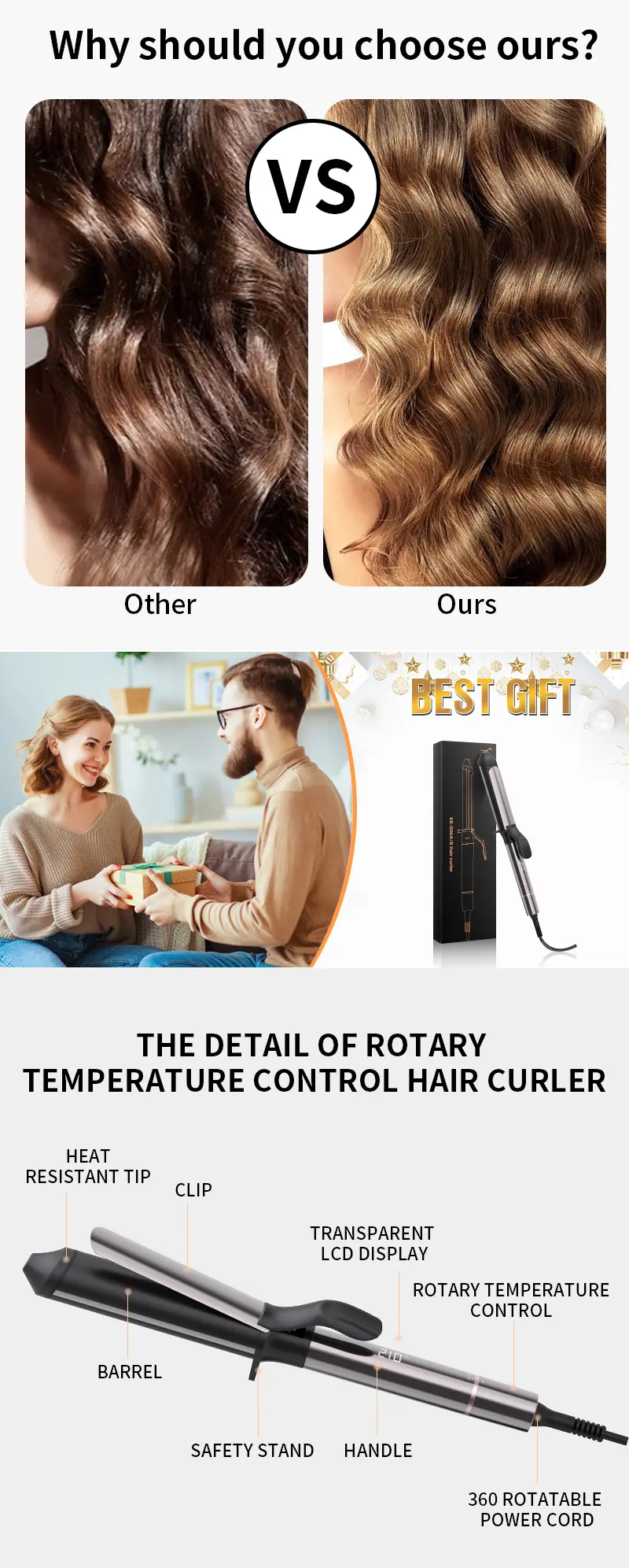 40mm Oval Curling Iron Detail 05