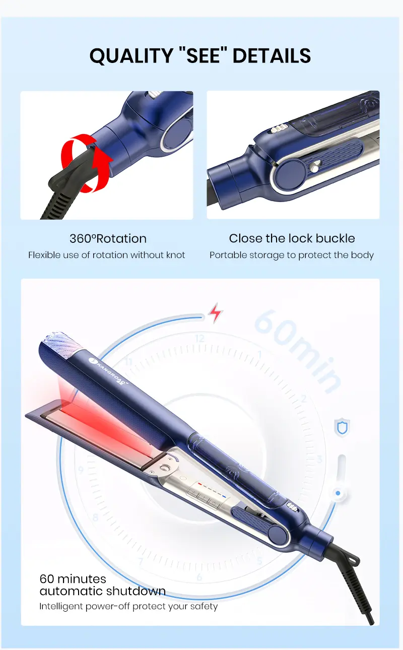 Steam & Infrared Hair Straightener Detail 8