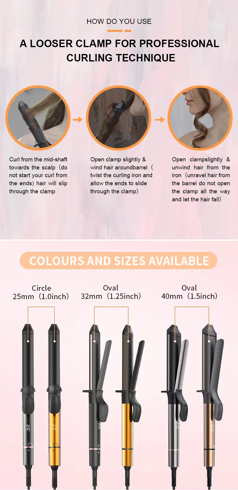 40mm Oval Curling Iron Detail 04