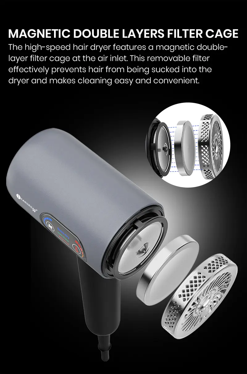 High speed Plasma hair dryer temperature settings
