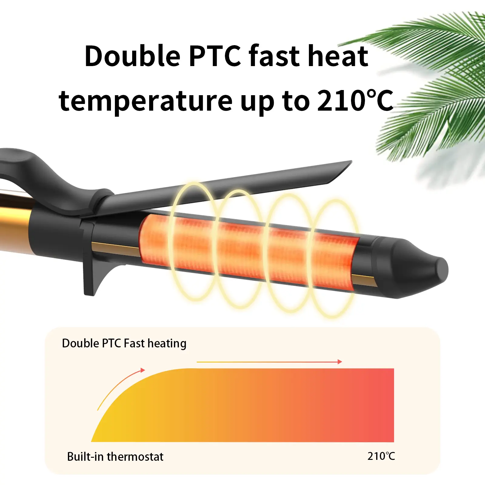 Custom OEM 25mm Ceramic Curling Iron with Rotary Temp Control, Dual Voltage Supplier, Factories