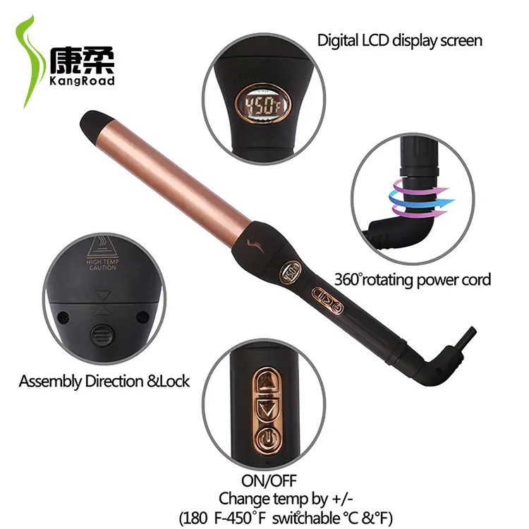 Custom 3 in 1 Curling Iron Set With Interchangeable Ceramic Barrel