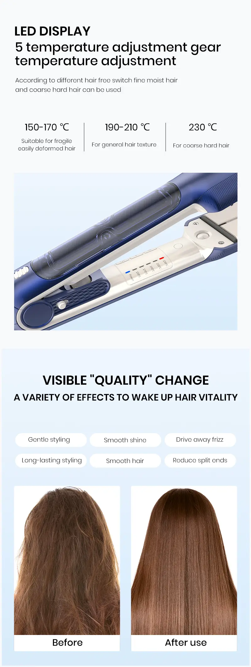 Steam & Infrared Hair Straightener Detail 6