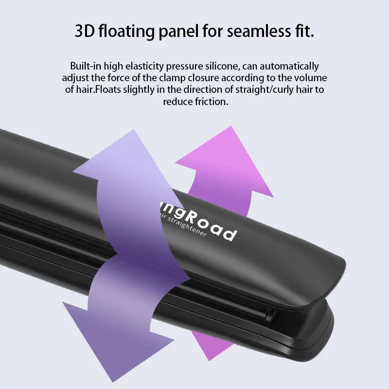 Custom Salon Flat Iron Ionic Hair Straightener With Ceramic Coating