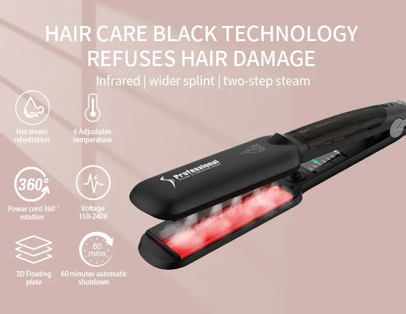 Steam & Infrared Hair Straightener Design 1