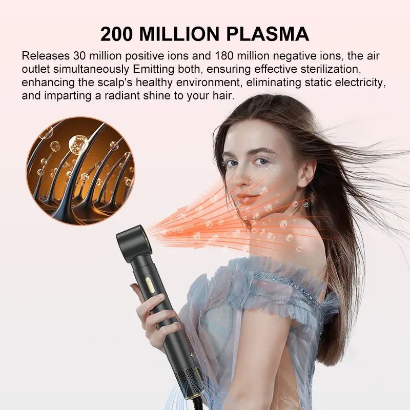 Custom OEM Plasma Hair Blow Dryer With Dual Voltage, Multi Brush & Air Styler Manufacturer, Supplier
