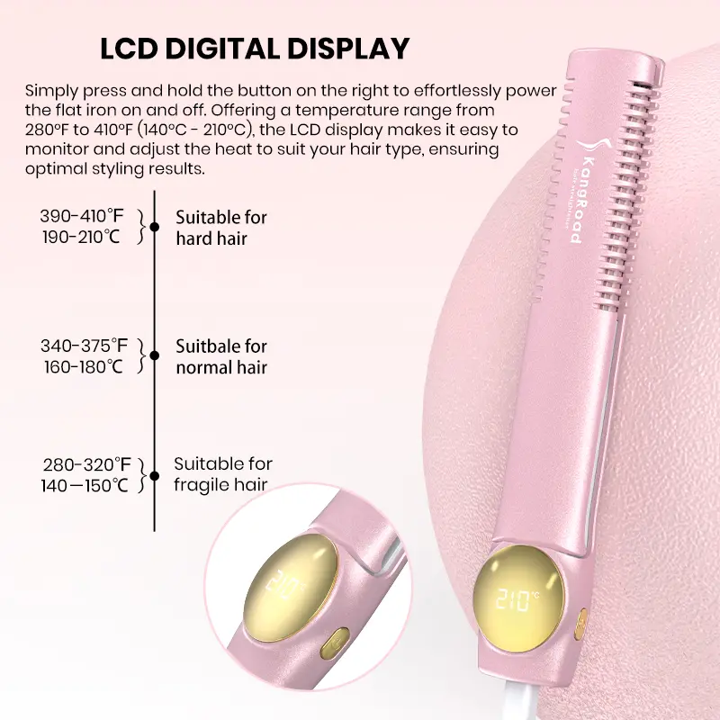 Custom 3D Ceramic Hair Straightener With Negative Ionic And Infrared