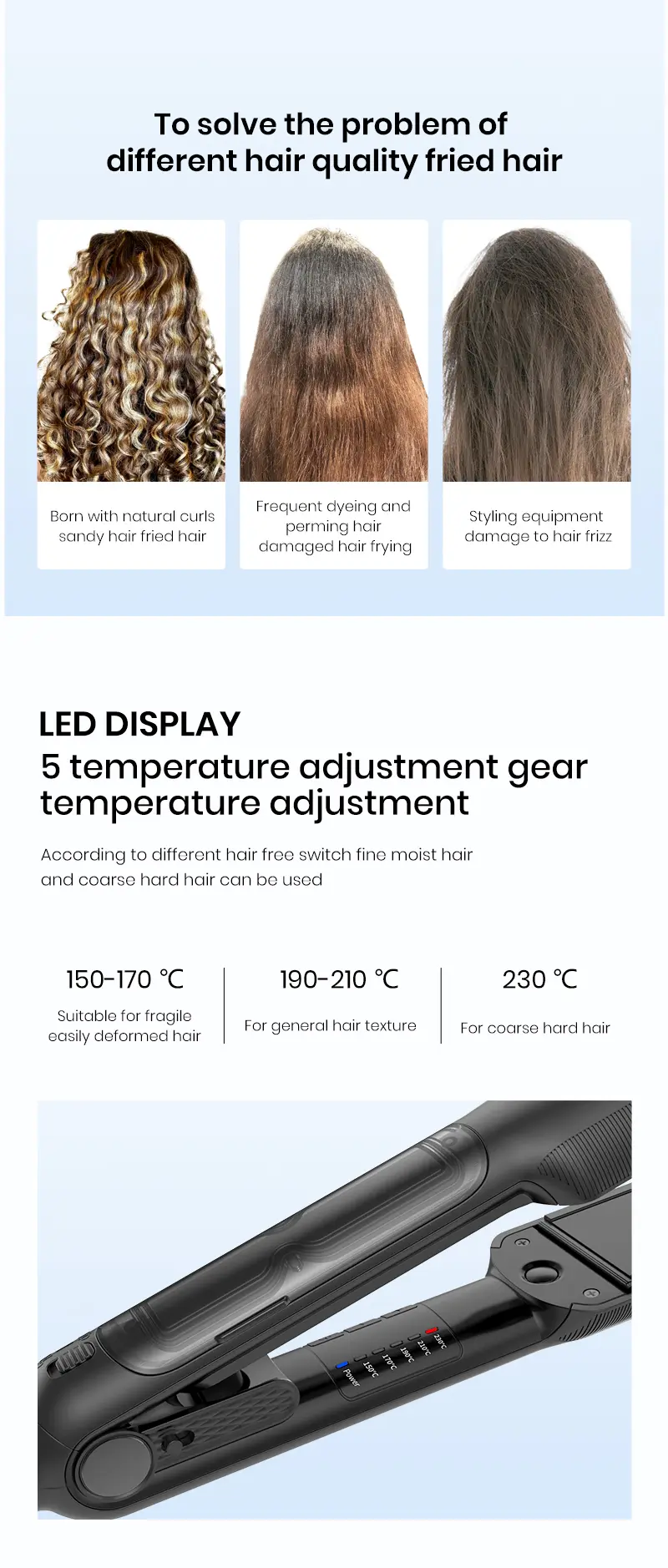 KR-088E Steam Hair Straightener Feature 5
