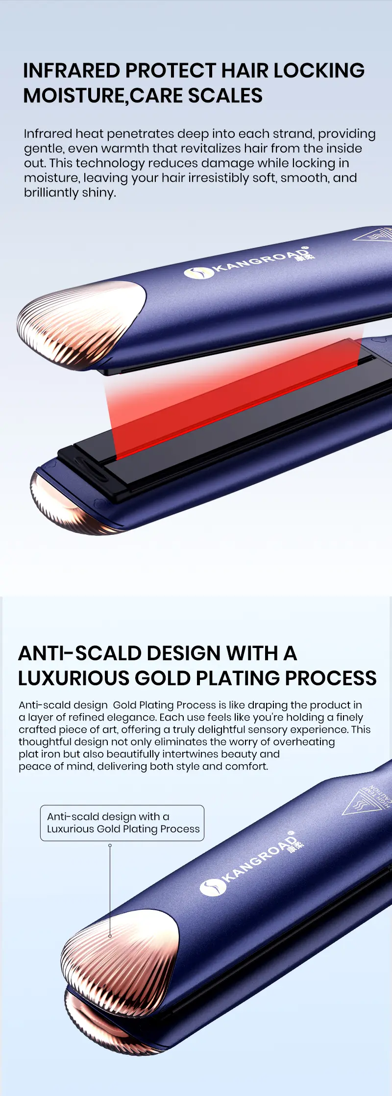 Infrared and Steam Hair Straightener details 3