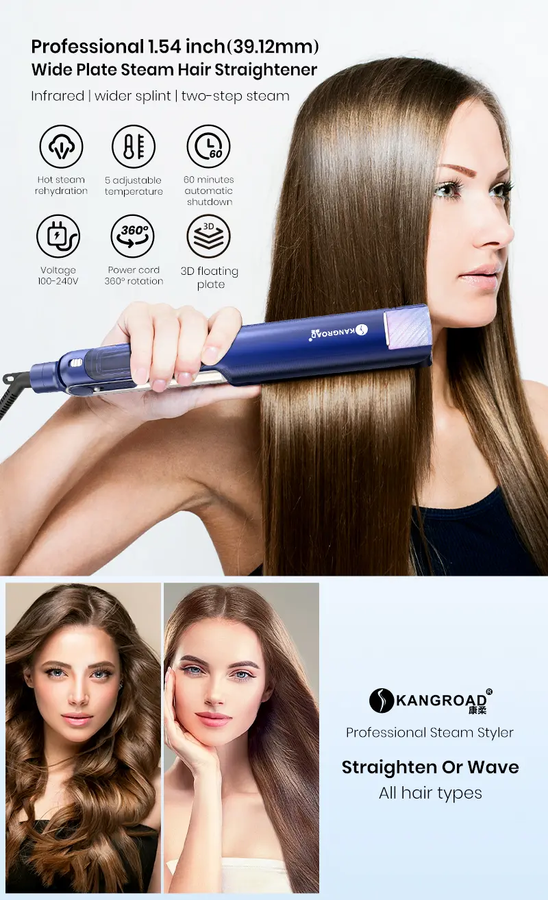 Steam & Infrared Hair Straightener Detail 1