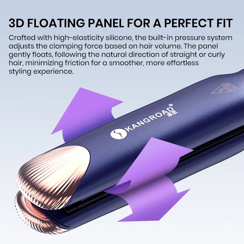Custom Salon Steam Hair Straightener With Ceramic Plate For Frizz-free