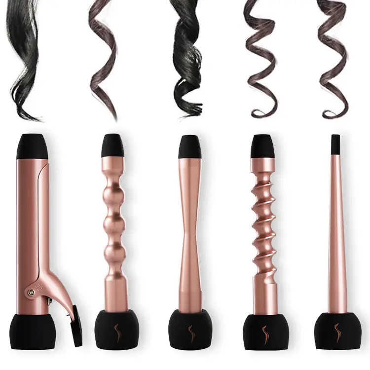 Custom 3 in 1 Curling Iron Set With Interchangeable Ceramic Barrel