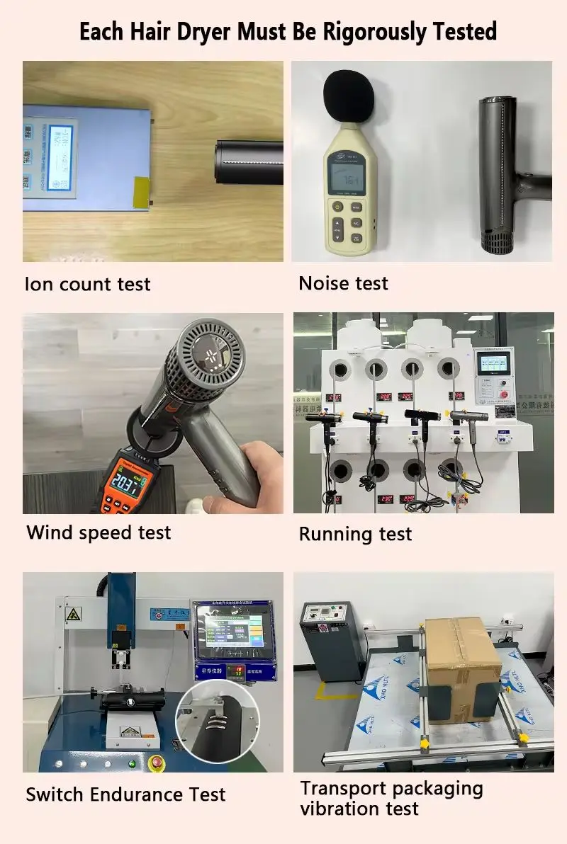 High speed hair dryer temperature modes