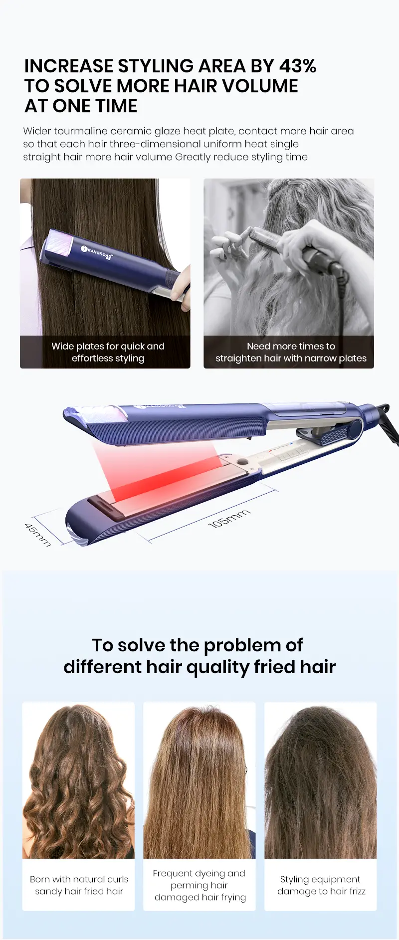 Steam & Infrared Hair Straightener Detail 5